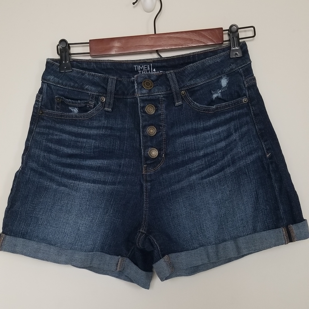 Time and Tru High Rise Jean Shorts